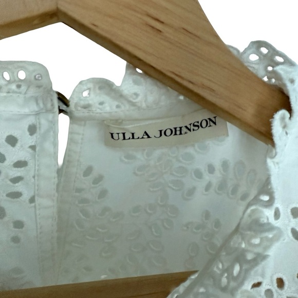 Ulla Johnson Yvonne Broderie Anglaise Cotton-poplin Blouse - White Sz 0 - Picture 8 of 10